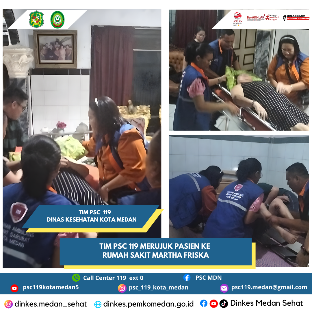 Tim PSC 119 Merujuk Pasien ke Rumah Sakit Martha Friska